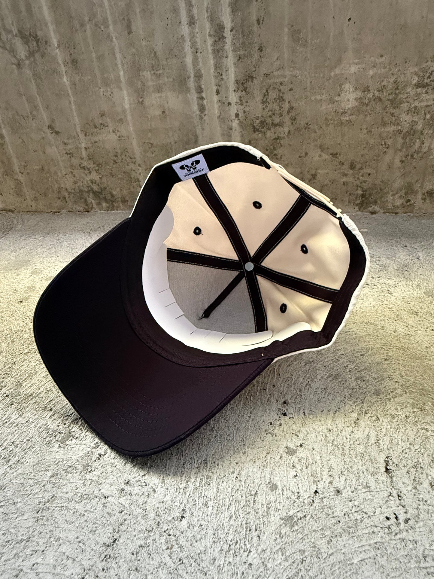 R Logo Hat – Off-White Black Brim (Limited Edition)