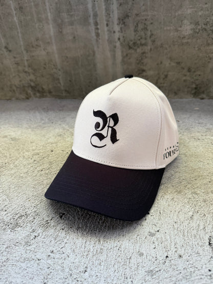 R Logo Hat – Off-White Black Brim (Limited Edition)