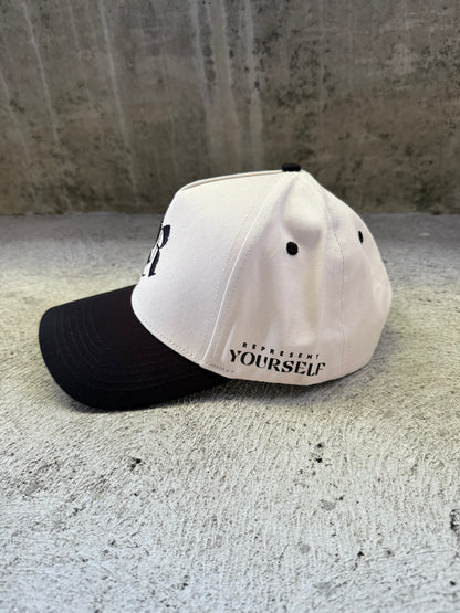 R Logo Hat – Off-White Black Brim (Limited Edition)